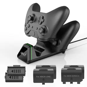 Xbox Series X/s Charger, Dual Fast Charging Station with 2 Battery Packs, LED Light, Compatible with Xbox One Controller