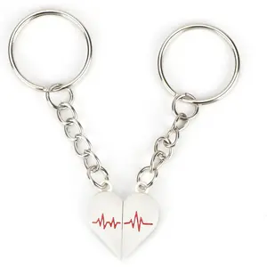 Matching Keychain,Cute Heart Keychains for Him Couples,Gift for Christmas, Valentine's Day,Anniversary