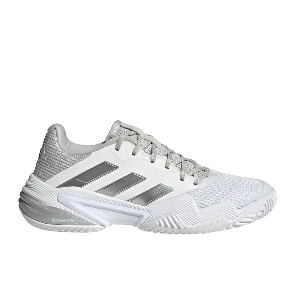 adidas Womens Barricade 13 Tennis Sneakers Shoes - Grey, White