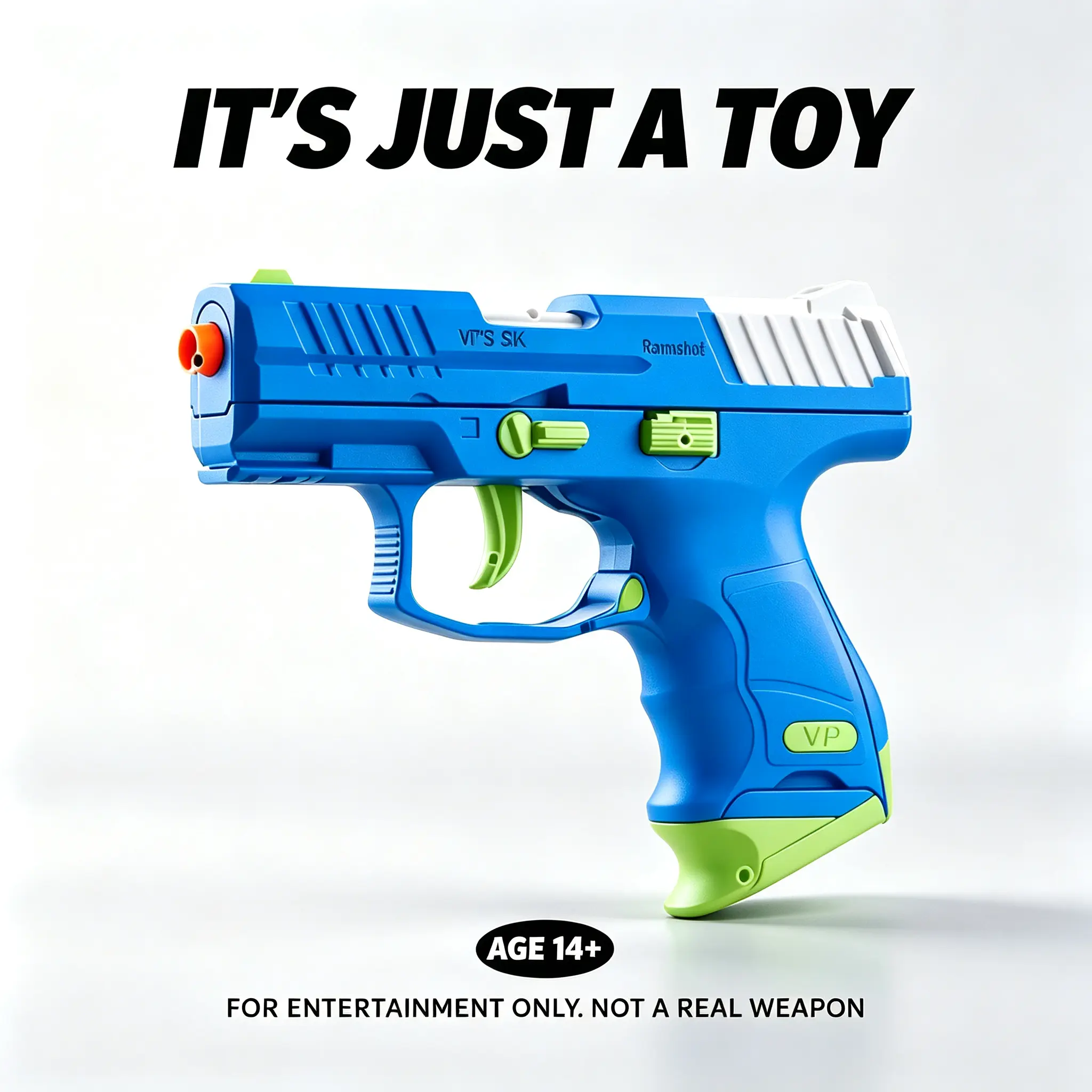 Shell Ejecting Soft Dart Blaster Toy, Handheld Game Play Toy, Holiday Gift for 14+ Teens.