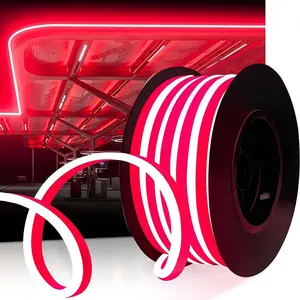 Neon LED Strip Lights Flexible Waterproof Red LED Neon Rope Lights for Indoor Outdoor Home Decor Commercial Building Use