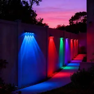 Solar Garden Lights – 4 LEDs, 9 Lighting Modes, IP44 Waterproof, No Wiring Needed – 2/4/6-Pack Available for Yard, Garden, Pathway & Patio Decor