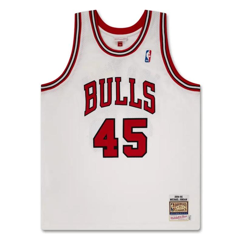 Michael Jordan Autographed Chicago Bulls 1994-95 M&N White 45 Authentic Jersey UDA
