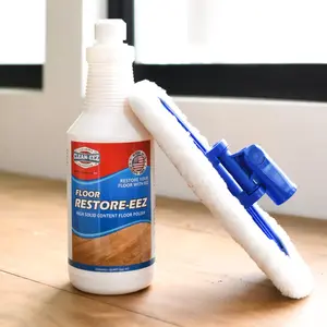 Clean-eez Floor Restorer & Polish Household Cleaner (Liquid, Unscented) with Applicator – Shine, Protect Wood, Vinyl, Laminate, Bamboo Floors