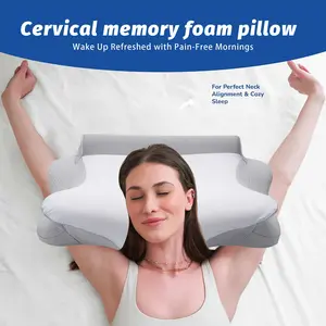 Ultra Pain Relief Cooling Pillow for Neck Support, Adjustable Cervical Pillow Cozy Sleeping, Odorless Ergonomic Contour Memory Foam Pillows, Orthopedic Bed Pillow for Side Back Stomach Sleeper