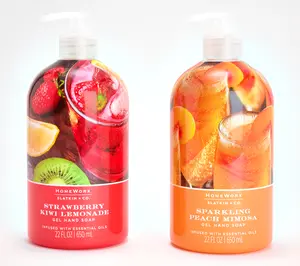 HomeWorx by Slatkin & Co. S/2 22oz Gel Hand Soaps