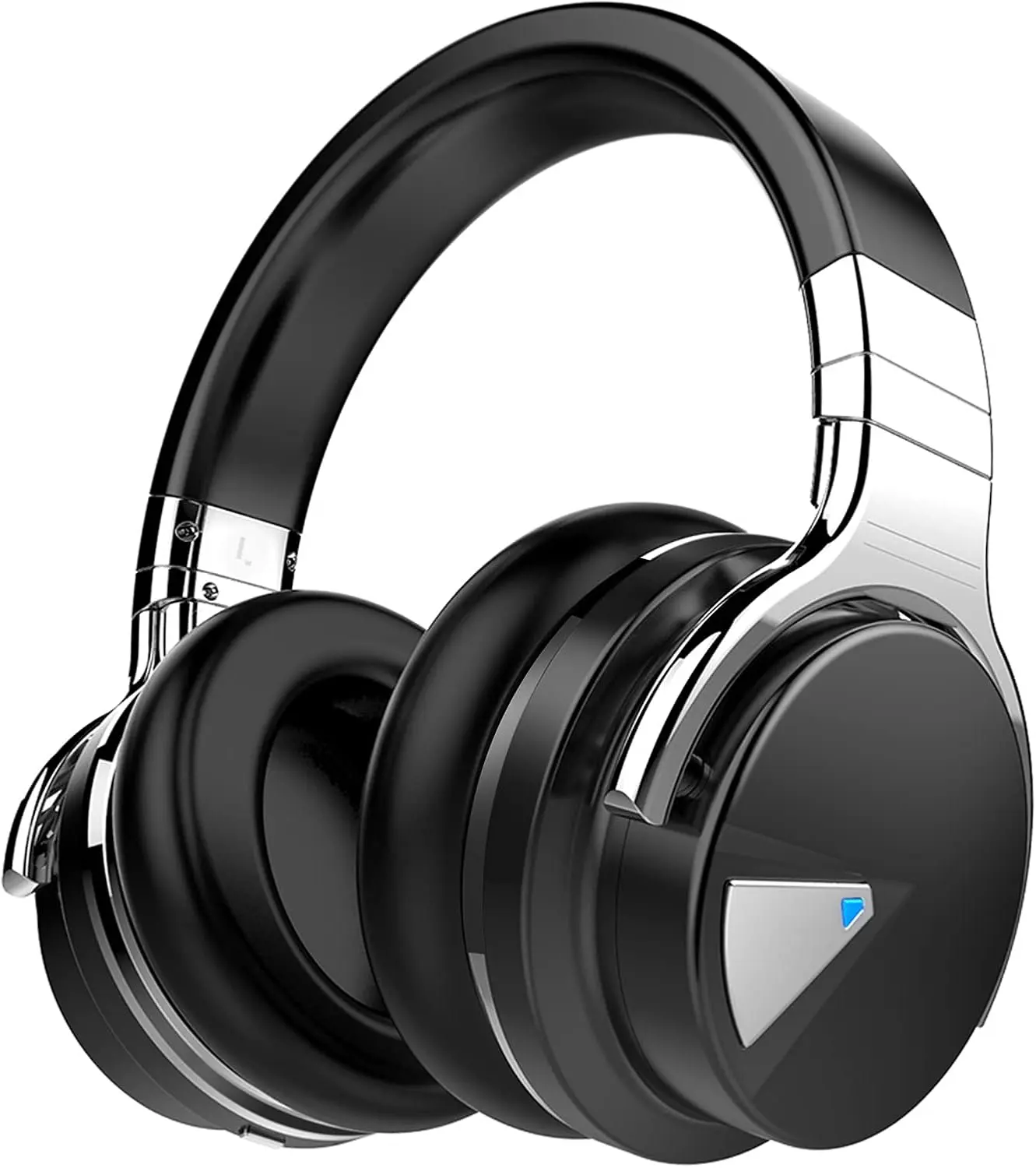 New Active Noise Cancelling Headphones Wireless Bluetooth Headphone with Microphone Deep Bass Over Ear, Comfortable Protein Earpads, 30 Hours Playtime for Travel/Work, Black/White/Red