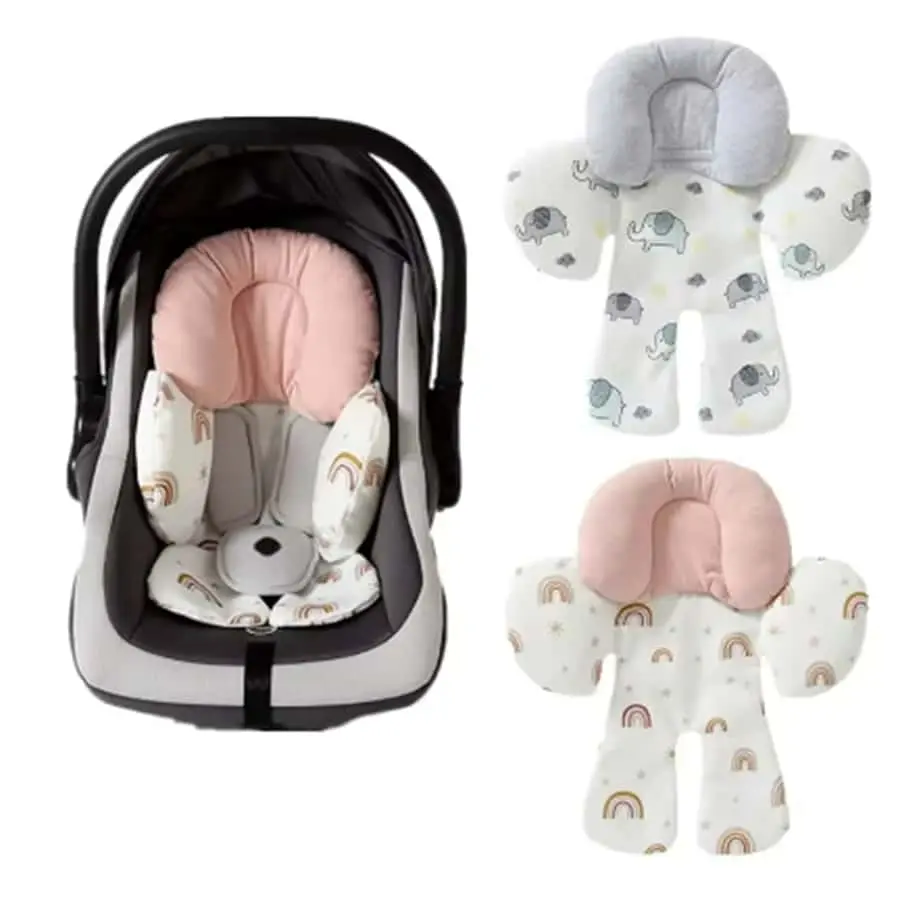 Baby Universal Stroller Seat Cushion - Thick Padding Foam Liner with Warm Backrest, Machine Washable, Heat Protection for High Chairs, Ideal for Baby Showers, Cushioned Seat Accessory, Plush Foam