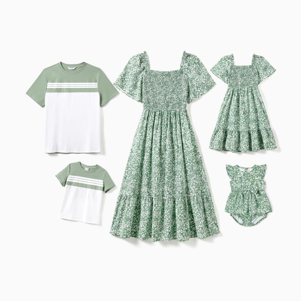 PatPat Girl Casual Family Look Short Sleeve Suit