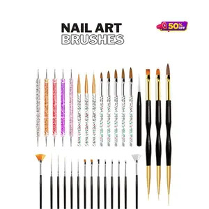 31Pcs Nail Art Brushes Nail Art Tool Set,Nail Dotting Tools Striping Nail Art Brushes for Liner Brushes Nail Drawing Pen For Nail Design for Home and Salon Use