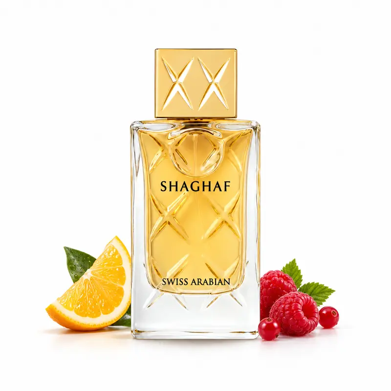 Swiss Arabian Shaghaf Eau de Parfum for Women - Luxury Long Lasting Personal Spray - Citrus & Fruity Fragrance Family  - 2.5 Oz (75ML) t