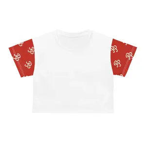 Monogram Crop Top Sleeve Tee| Pooch Poodle