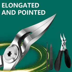 3-Piece Nail Clipper Set for Thick Ingrown Nails, Trimming & Filing Tool for Adults and Seniors with Thick, Hard Nails. Unisex stainless steel grooming tool with sharp curved blades for precise toenail care. summervibes