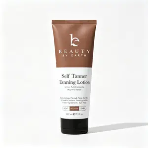Gradual Self Tanner Lotion for Face & Body - Streak Free No Orange Natural Bronzed Glow - Beauty by Earth Sunless Tanning - Vegan Cruelty Free Made in USA