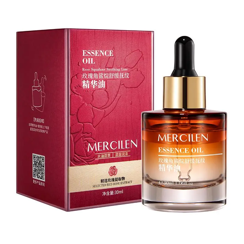 Mercilen Rose Squalane Soothing, Hydrating, Hydration & Moisturizing Essence Oil Serums, Skin Moisturizer, 30ml Moisturize & Soothing Skin Oil, Moisture & Firming Face Hydrate Daily Moisture Nourishing