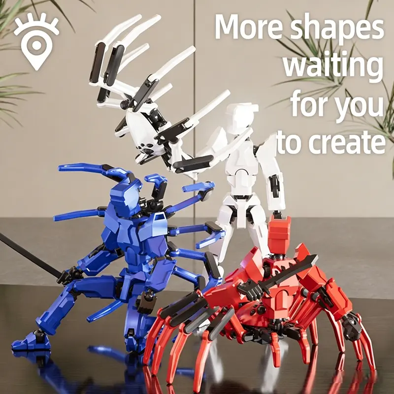 T13 Action Figure Mech Spider Toy Building Set, Mecha Model Kit, Diy Collectible Model, Diy Kits, Complete Diy Set, Two Fighter Mechs, Multi-Jointed Moveable, Stem Gift Anime Design for Anime Fans, Model Enthusiasts