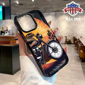 Phone case for iPhone 16 Pro Max 15 Plus 14 13 12 11 Desert Sunset Cruiser Non-Yellowing Silicone Transparent Drop Protective Cover