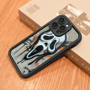 Scream Ghostface，The Graffiti Wall Roars for iPhone17/17PROMAX/17PRO/16/15/14/13/12/GALAXYS21/S22/S23/S24 Celestial Eye Layered Phone Case odorless Cool trend BOBOJT557001