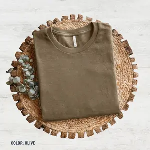 Bella Canvas 3001 Blank T-shirt Full Color Women's Short Sleeve T-Shirt, Cute Women Tee Cotton Fabric Womenswear Top, Casual Wear, 100% Cotton