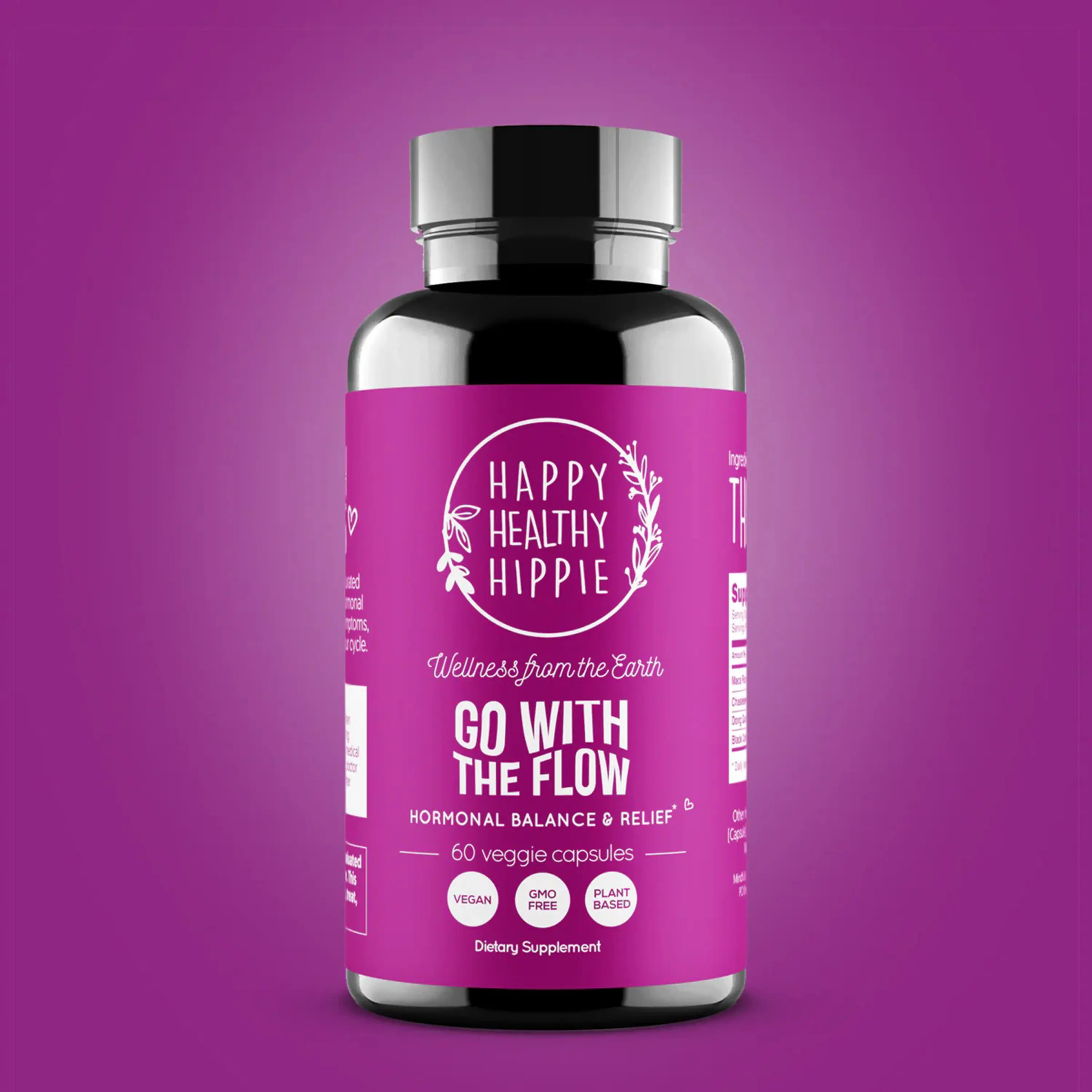 Go With The Flow Hormone Balance for Women – Chasteberry, Maca, Dong Quai & Black Cohosh – PMS, Mood & Cycle Support – Vegan, Non-GMO – 60 Capsules