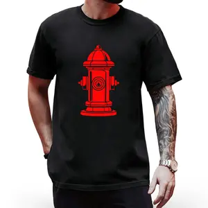 Men’s & Women’s Fire Hydrant Tee – Pure Cotton Short Sleeve for Firefighter Fans