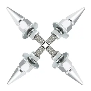 Spike License Plate Screw Fasteners 4 count Kit License Plate Frame  Decoration Stainless Steels  Alloy Universal Fit     ()
