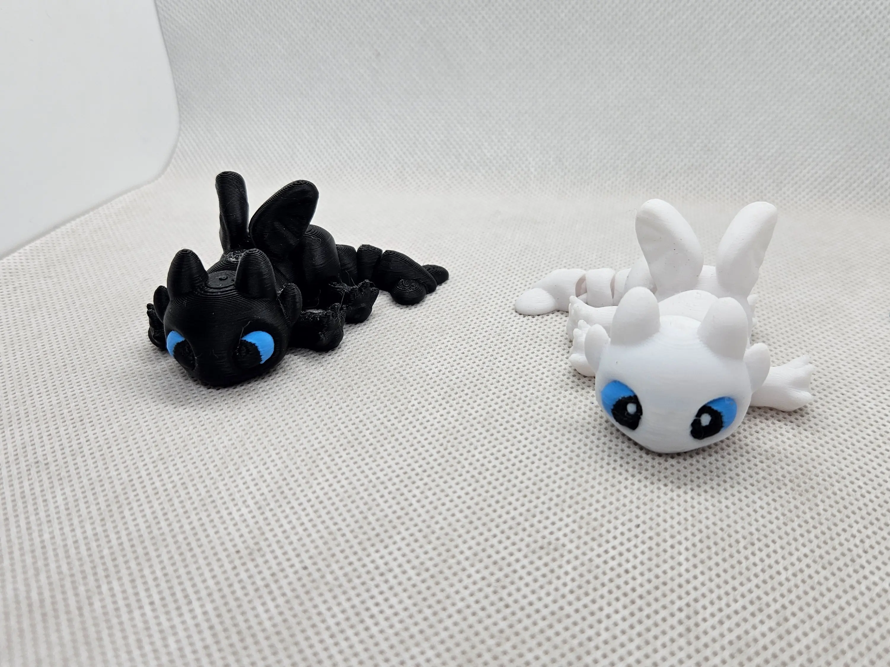 Toothless Articulated Figures - Black and White Versions of Toothless ...