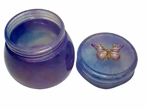 Herb Jar ~ each a one of a kind piece of art, screw top makes it perfect to seal in any valuable items.
