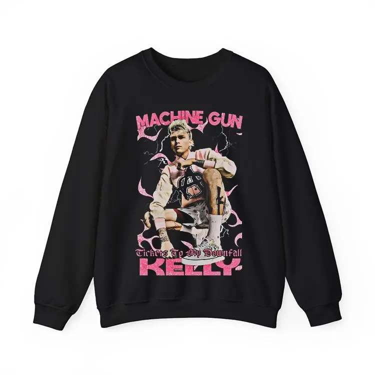 Vtg Rap Machine Gun Kelly R&B Vtg Sweatshirt, Hip Hop Men's T-Shirt, Cotton, Casual Menswear Top