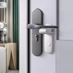 EUDEMON Childproof Door Lever Lock, Baby Safety DoorHandle Lock, Easy to Install and Use Adhesive no ToolsNeed or Drill