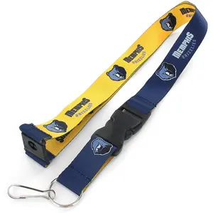 Aminco  Memphis Grizzlies Lanyard Reversible, Blue & Yellow