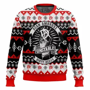 Dean Ambrose WWE Ugly Sweater Retro Trendy Ugly Sweater, Sweater Lover Gift For Dad Gift For Mom Outfit For Family Holiday