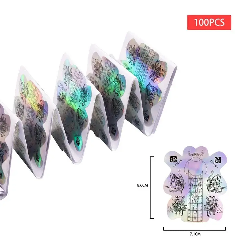 Nail Forms Acrylic XXL 100pcs # 8837-6