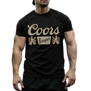 Coors Banquet Mountain Graphic T-Shirt - Casual Outdoor Hunting Tee for Men - Cotton Top for Nature Lovers Gift