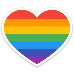 Rainbow Heart Sticker