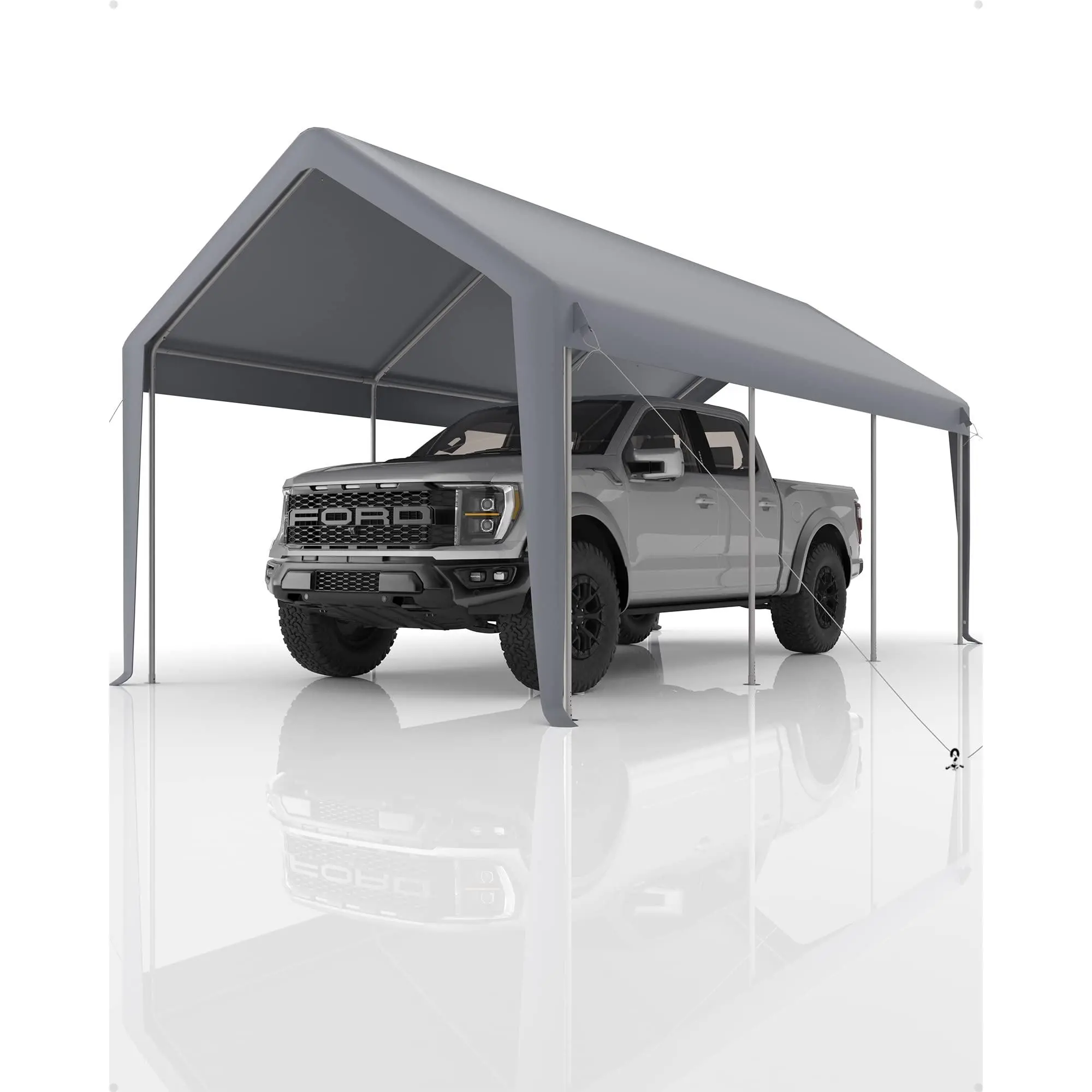 10*20FT Heavy Duty Carport Replacement Canopy Cover, Waterproof UV Resistant PE Tarp Top for Outdoor Gazebo or Shelter (Frame Not Included)
