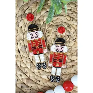 Christmas beaded earrings