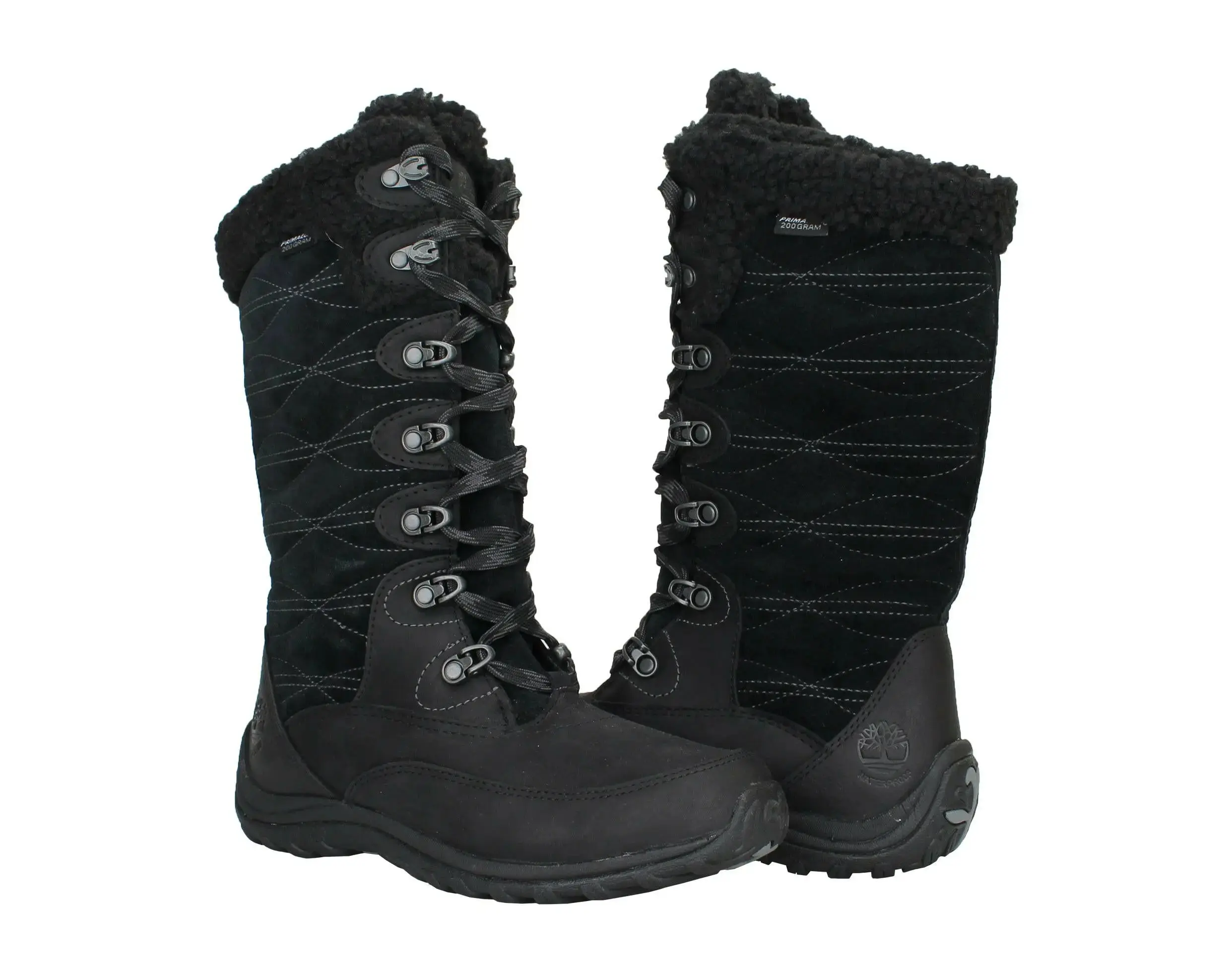 Timberland Earthkeepers Willowood Waterproof Insulated Boot in Black Leather | Women's