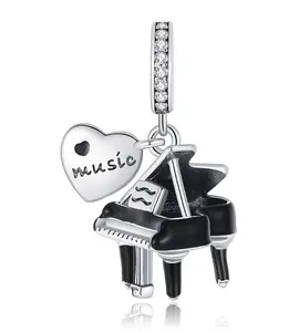 I love Music - Piano Charm S925