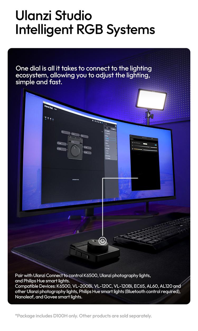 ULANZI D100H Video Editing Keyboard with Dial Knob, Wireless Bluetooth Controller for Mac/PC, 7 in 1 Power Customizable Macro Keypad with Tactile Feedback for Beginners, Photographers & Video Creators summerwins ULANZI D100H Video Editing Keyboard with Dial Knob, Wireless Bluetooth Controller for Mac/PC, 7 in 1 Power Customizable Macro Keypad with Tactile Feedback for Beginners, Photographers & Video Creators summerwins