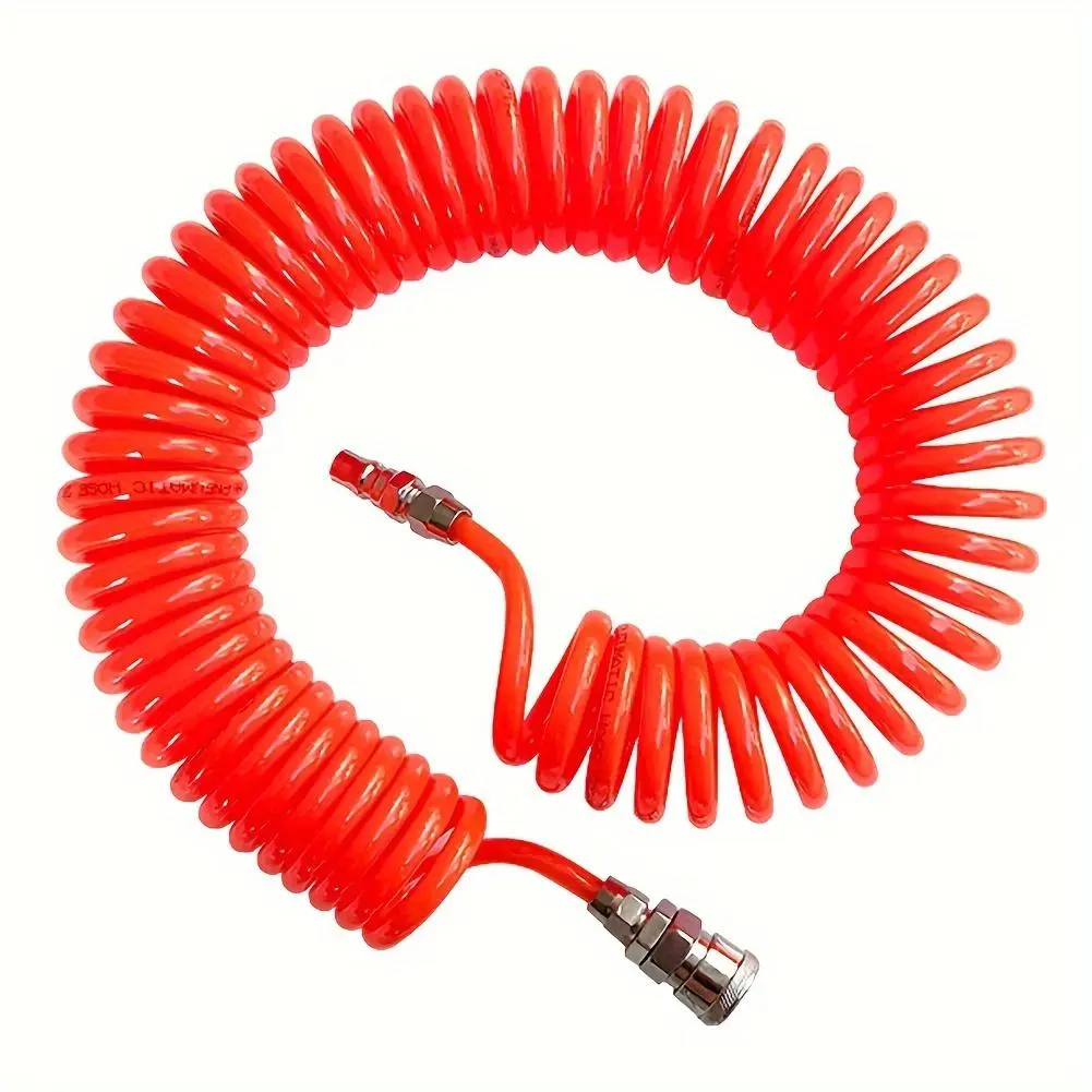 Air Pump High Pressure Telescopic Spiral Air Hose, Air Compressor Pneumatic High-pressure Telescopic Spiral Air Hose, Power Tool Accessories, Replaceable Hose, Replacement Hose
