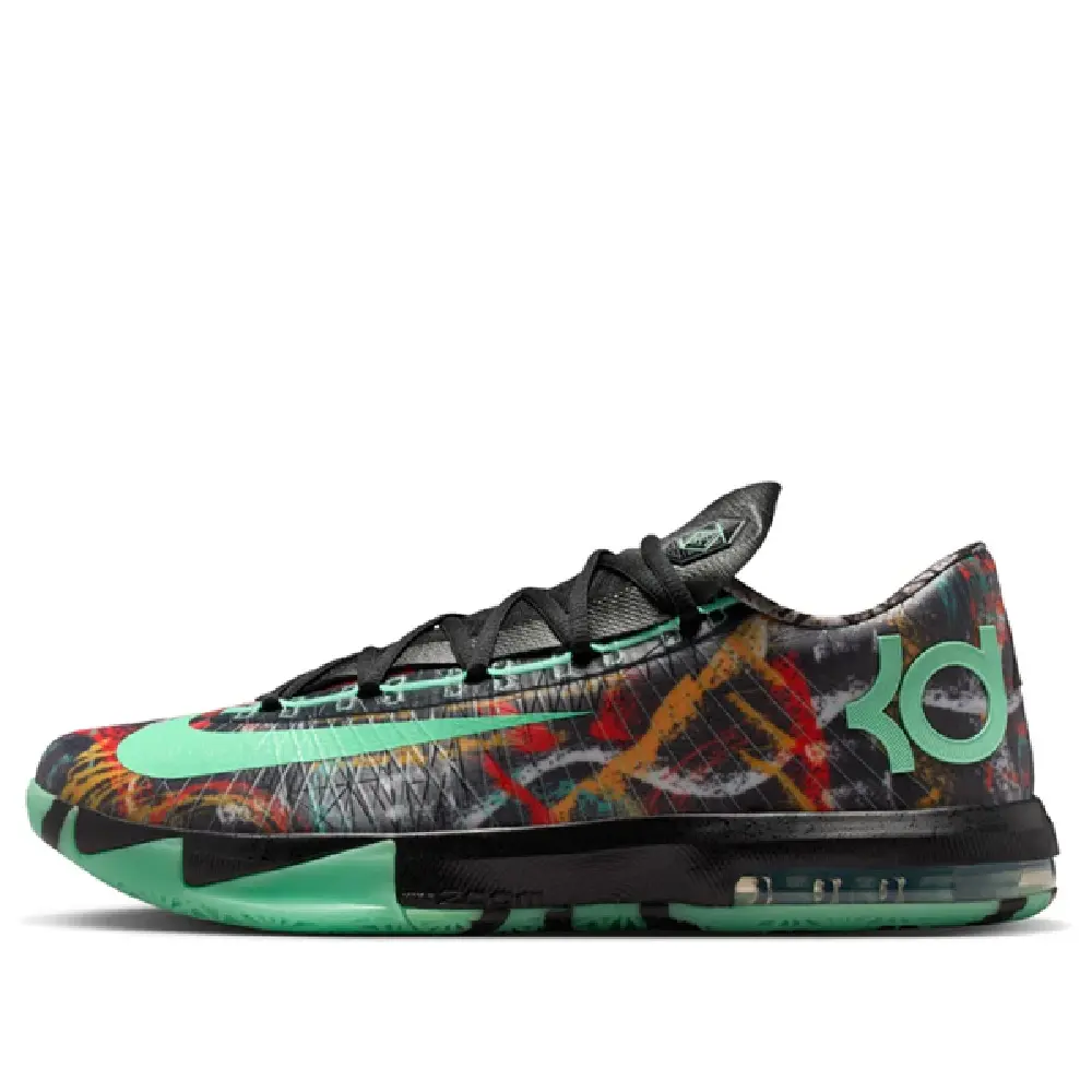 Men's Nike KD VI Multi-Color/Green Glow-Black (FQ8356 900)
