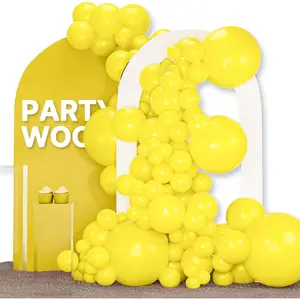 Yellow Balloons 120pcs Different Sizes of 18 12 10 5 Inch Matte Yellow Latex Balloon Arch Kit Garland for Easter Bee Baby Shower Sunflower Birthday Graduation Party Decorations Yellow-Y55