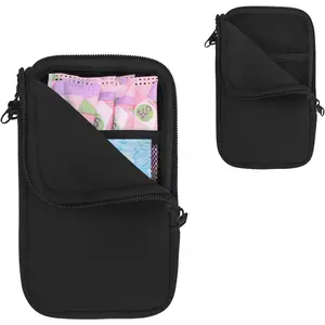 Tampon Holder for Purse, Portable Tampon Bag Organizer Case for Women’s Purse, Travel-Friendly Discreet Period Bag for Feminine Products, Waterproof Pad Bag, Black(Bag Only)