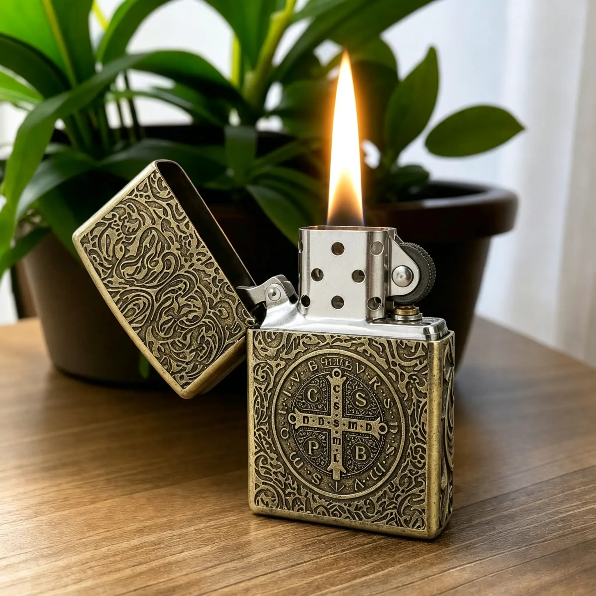 (No fuel)Classic Constantin engraved metal windproof lighters - refillable, Portable EDC Lighter,flip-top lighters,lighter accessories, durable andsturdy, Gift for Husbands, Dads, and Boyfriends, Birthday Gift