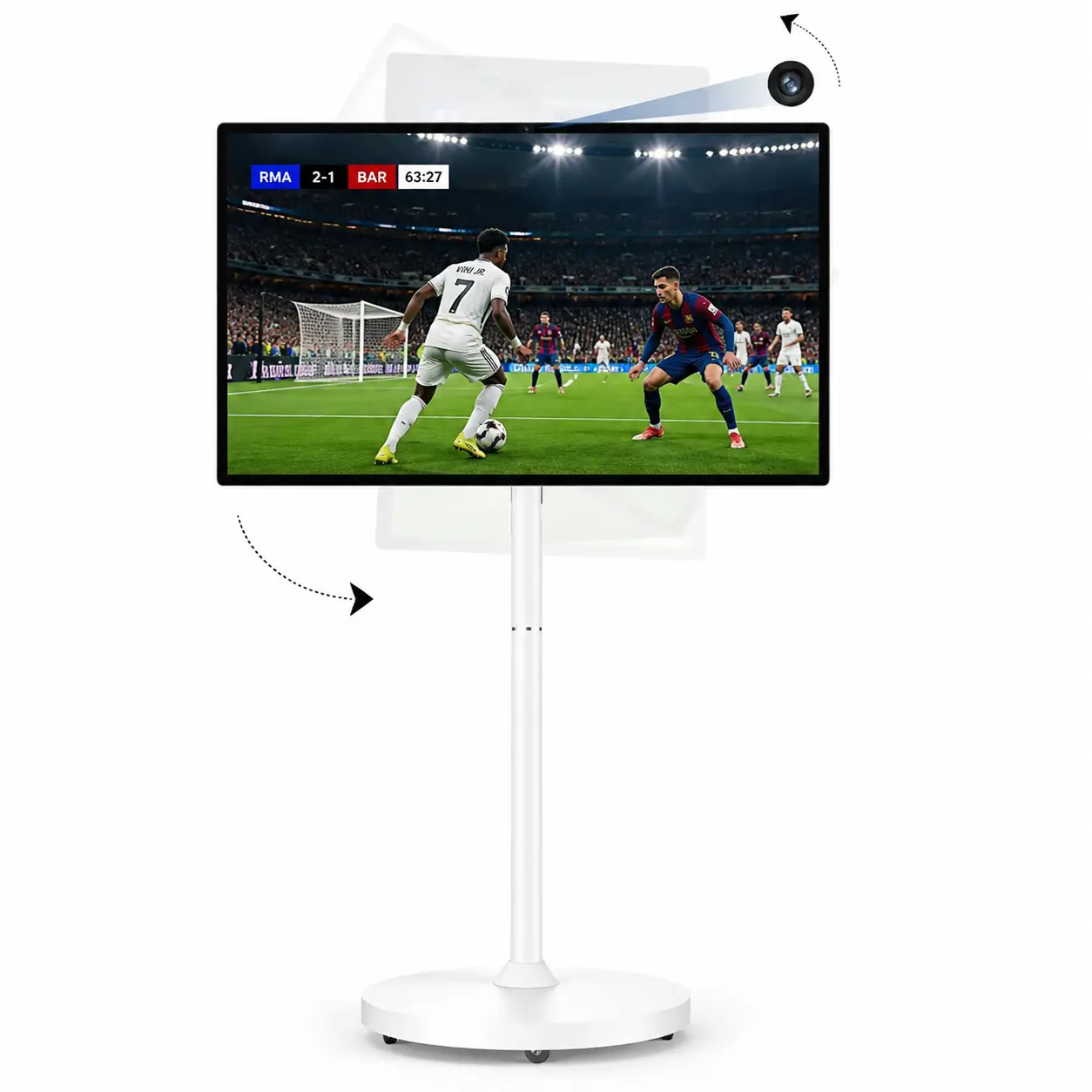 [Mother's Day Gift] 27/32 Inch Portable TV (27 Inch Portable TV in Gray), True UHD, 8GB+128GB, Android 13 OS, 8-Core CPU, Touch Screen, Voice Remote Control, Google Apolosign Calendar, Ultra-Large Battery, 27 Inch Portable Tv (Gray) summervibes
