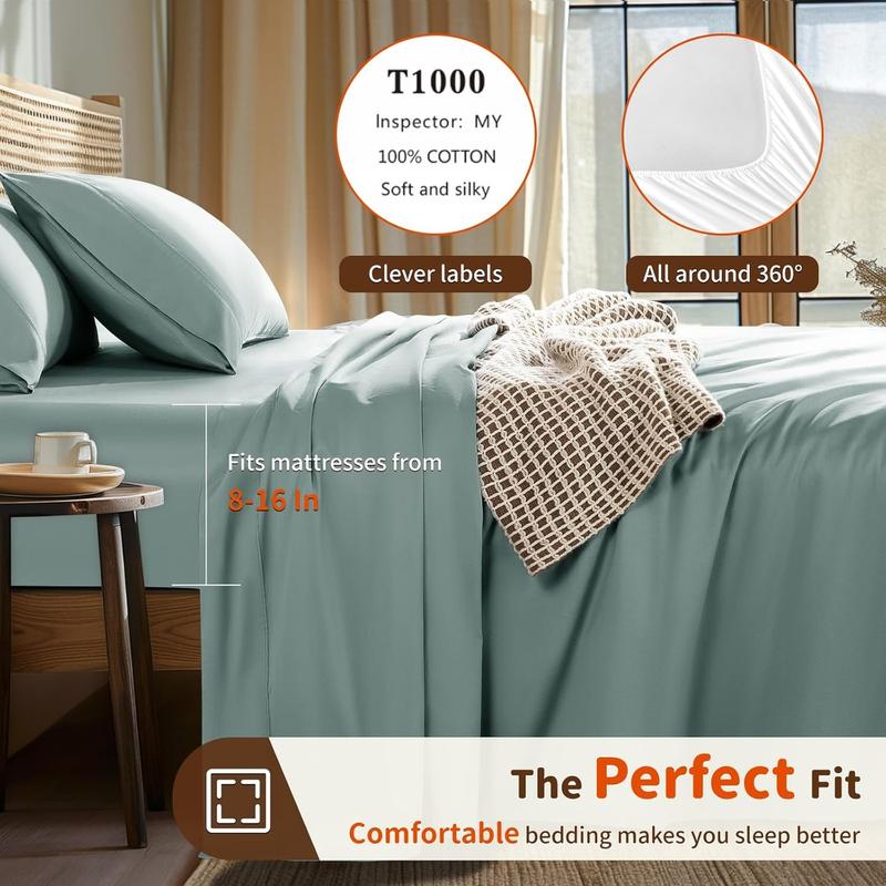 1000 Thread Count Egyptian Cotton King Sheets. LBRO2M King Sheets.