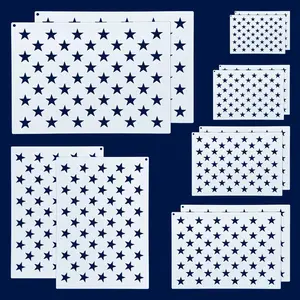 12 count  Flag 50  Stencil Templates, 6 Sizes  Flag Templates, Ideal for DIY Crafts Design, Independence Day Project,  Flag Projects