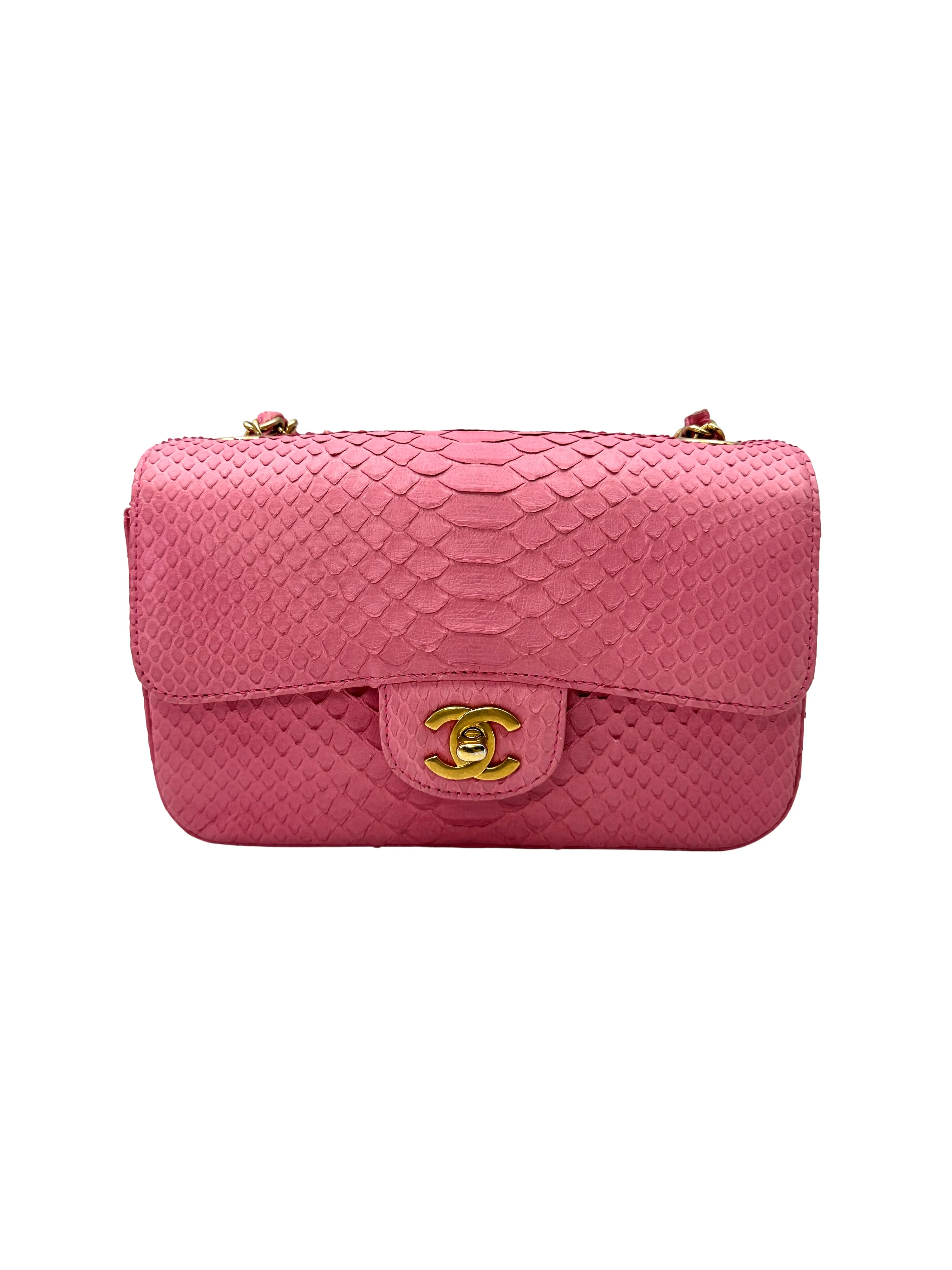 Pre-owned CHANEL Leather Shoulder Bags Classic Mini Flap Pink Shoulder Bag (23***27) CC2532