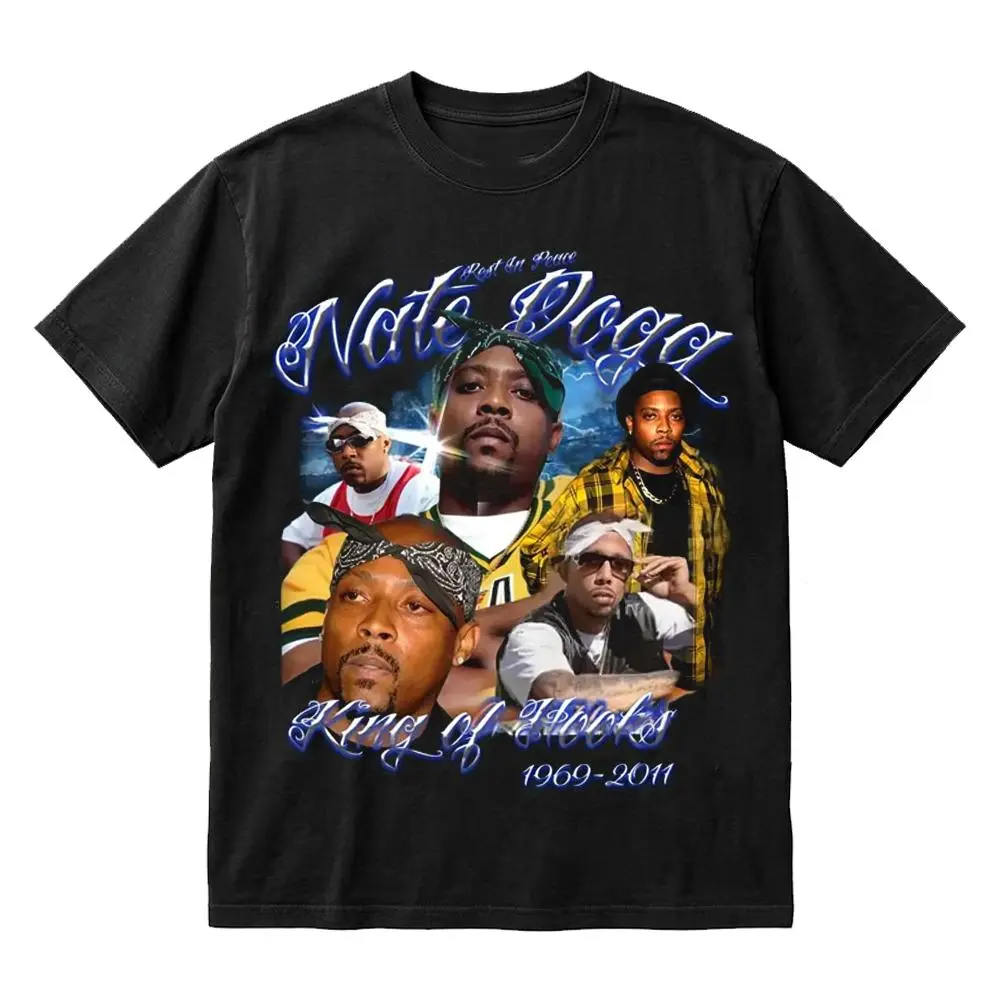 Nate Dogg King of Hooks Vintage Bootleg Rap Graphic T-Shirt – Vintage G-Funk Music Tee